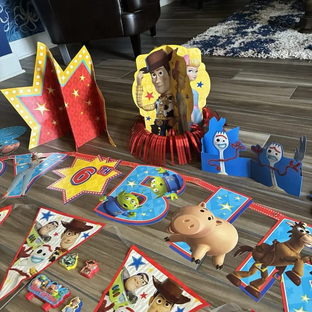 Toy Story 4 Birthday Party Decorations Lot of 60+ Disney Pixar Woody Buz Forky